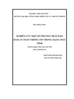 Nghiên cứu một số phương pháp bảo đảm an toàn thông tin trong mạng máy tính (LV thạc sĩ)