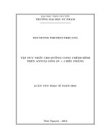 Tập duy nhất cho đường cong chỉnh hình trên Annuli gồm 2N + 3 siêu phẳng (LV thạc sĩ)