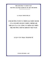 Ảnh hưởng tuổi và thời gian điều hành của CEO đến hành vi điều chỉnh lợi nhuận của các công ty niêm yết trên thị trường chứng khoán việt nam 