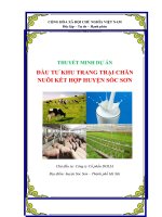 Dự án trang trại chăn nuôi kết hợp tại sóc sơn 