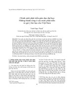Chính sách phát triển giáo dục đại học những thành công ở các nước phát triển và gợi ý bài học cho việt nam