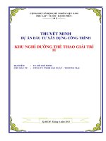 Dự án khu nghỉ dưỡng thể thao giải trí 