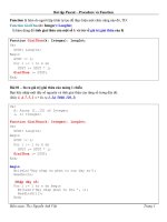 Bài tập Pascal 02  Procedure và Function
