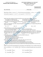 Đề thi thử THPT 2017 môn Vật Lý trường THPT Thanh Chương 3 Nghệ An File word Có lời giải chi tiết