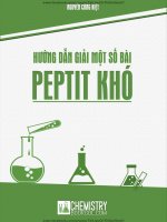 (HOÁ) HƯỚNG dẫn GIẢI một số bài PEPTIT KHÓ   NGUYỄN CÔNG KIỆT