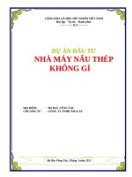 Dự án nhà máy nấu thép không gỉ 