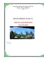 Dự án đầu tư khu du lịch nghỉ dưỡng tân mỹ hiệp 