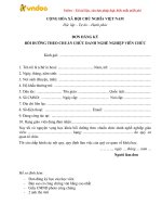 Đơn đăng ký bồi dưỡng theo chuẩn chức danh nghề nghiệp viên chức