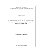 Xác định mức sẵn lòng chi trả của hộ gia đình cho dịch vụ thu gom rác thải sinh hoạt ở thành phố quy nhơn, tỉnh bình định 