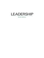 Leadership theory and practice 6th