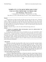 Nghiên cứu và ứng dụng móng kim cương vào các công trình chịu tải trọng nhỏ trần minh phụng, phạm văn nam