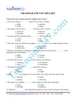 100 câu từ vựng ngữ pháp ôn thi đại học