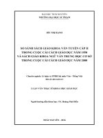 So sánh sách giáo khoa văn tuyển cấp II trong cuộc cải cách giáo dục năm 1950 và sách giáo khoa ngữ văn trung học cơ sở trong cuộc cải cách giáo dục năm 2000 (LV thạc sĩ)
