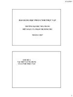 Bài giảng học phần công nghệ sinh học thực vật 