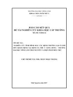 Nghiên cứu tình hình mắc các bệnh thường gặp ở chó đến khám bệnh tại bệnh xá thú y cộng đồng   trường đại học nông lâm thái nguyên và biện pháp điều trị 