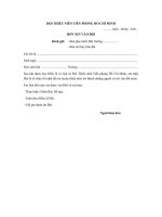 Mẫu đơn xin vào Đội thiếu niên tiền phong Hồ Chí Minh