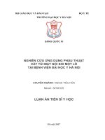 Nghiên cứu ứng dụng phẫu thuật cắt túi mật nội soi một lỗ tại Bệnh viện Đại học Y Hà Nội (FULL TEXT)