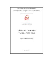 Các hệ mật dựa trên vành đa thức chẵn (LA tiến sĩ)