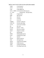 NHỮNG cụm từ VIẾT tắt đề tài SÁNG KIẾN KINH NGHIỆM 