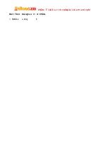 Bài tập trắc nghiệm Tiếng Anh lớp 6 Unit 9: The Body (Test 1) có đáp án