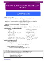 03  giải tích 12 chương III nguyên hàm   tích phân 