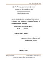 Nghiên cứu sàng lọc và thu nhận aptamer đặc hiệu kháng sinh streptomycin và ứng dụng để xác định dư lượng kháng sinh trong sữa (LV thạc sĩ)