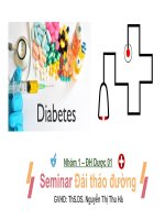 Sử dụng thuốc trong điều trị đái tháo đường