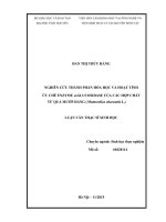 Nghiên cứu thành phần hóa học và hoạt tính ức chế enzyme α glucosidase của các hợp chất từ quả mướp đắng (momordica charantia l ) 