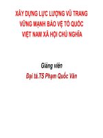 Xây dựng lực lượng vũ trang vững mạnh bảo vệ tổ quốc việt nam xã hội chủ nghĩa 