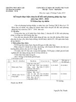 Kế hoạch thực hiện chuyên đề đổi mới phương pháp dạy học 