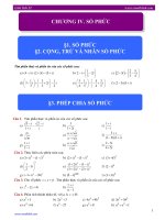 04  giải tích 12 chương IV số phức 