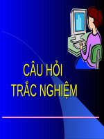 CÂU HỎI TRẮC NGHIỆM PHẦN TIÊU HÓA