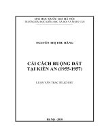 Luận văn thạc sĩ cải cách ruộng đất tại kiến an (1955 1957) 