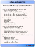 TRẮC NGHIỆM phần II  chi trên