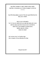 Tiểu luận cuối khóa lớp kiểm lâm viên vấn đề xử lý tài sản trên đất sau khi thu hồi, hủy giấy chứng nhận quyền sử dụng đất cấp trùng trên đất lâm nghiệp