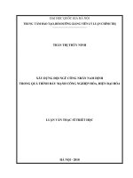 Xây dựng đội ngũ công nhân nam định trong quá trình đẩy mạnh công nghiệp hóa, hiện đại hóa 