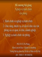 Đề cương bài giảng nghiệp vụ hành chính văn phòng   PGS TS vũ thị phụng 