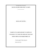 NGHIÊN CỨU SỰ BIẾN ĐỔI MỘT VÀI THÔNG SỐ TÂM SINH LÝ CỦA SINH VIÊN MIỀN BẮC VIỆT NAM TRONG PHÒNG THÍ NGHIỆM NHIỆT ẨM