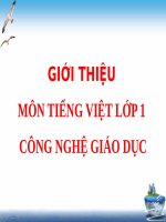 GIỚI THIỆU môn TV1 CGD  h HƯƠNG 2014 