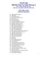 Tuyen tap 100 bai tinh tu que huong  1 (so 1 den so 100)