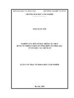 Nghiên cứu một số đặc điểm cấu trúc rừng tự nhiên ở một số tỉnh miền núi phía bắc từ số liệu các OĐVNCST 