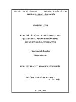 Đánh giá tác động của dự án 661 tại ban quản lý rừng phòng hộ hồng lĩnh, thị xã hồng lĩnh, tỉnh hà tĩnh 