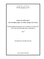 Đánh giá hiệu quả hoạt động của các HTX Thủy sản vùng lòng hồ thủy điện Sơn La