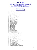 Tuyen tap 100 bai tinh tu que huong  2 (so 101 den so 200)