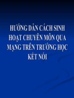Hướng dẫn cách sinh hoạt chuyên môn qua mạng trên trường học kết nối 
