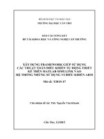 XÂY DỰNG FRAMEWORK GIÚP SỬ DỤNG CÁC THUẬT TOÁN ĐIỀU KHIỂN TỰ ĐỘNG THIẾT KẾ TRÊN MATLAB SIMULINK VÀO HỆ THỐNG NHÚNG SỬ DỤNG VI ĐIỀU KHIỂN ARM