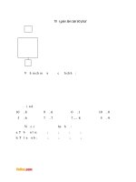 Đề khảo sát chất lượng môn Toán cuối tháng 9 lớp 1