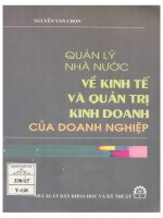 Giáo trình quản lý nhà nước về kinh tế và quản trị kinh doanh của doanh nghiệp 