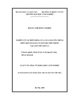 Nghiên cứu sự biến động của các loài côn trùng trên một số loài cây bản địa mới trồng tại lâm viên sơn la 