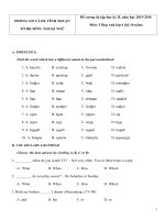 Đề cương ôn thi tiếng anh lớp 6 học kì 2 